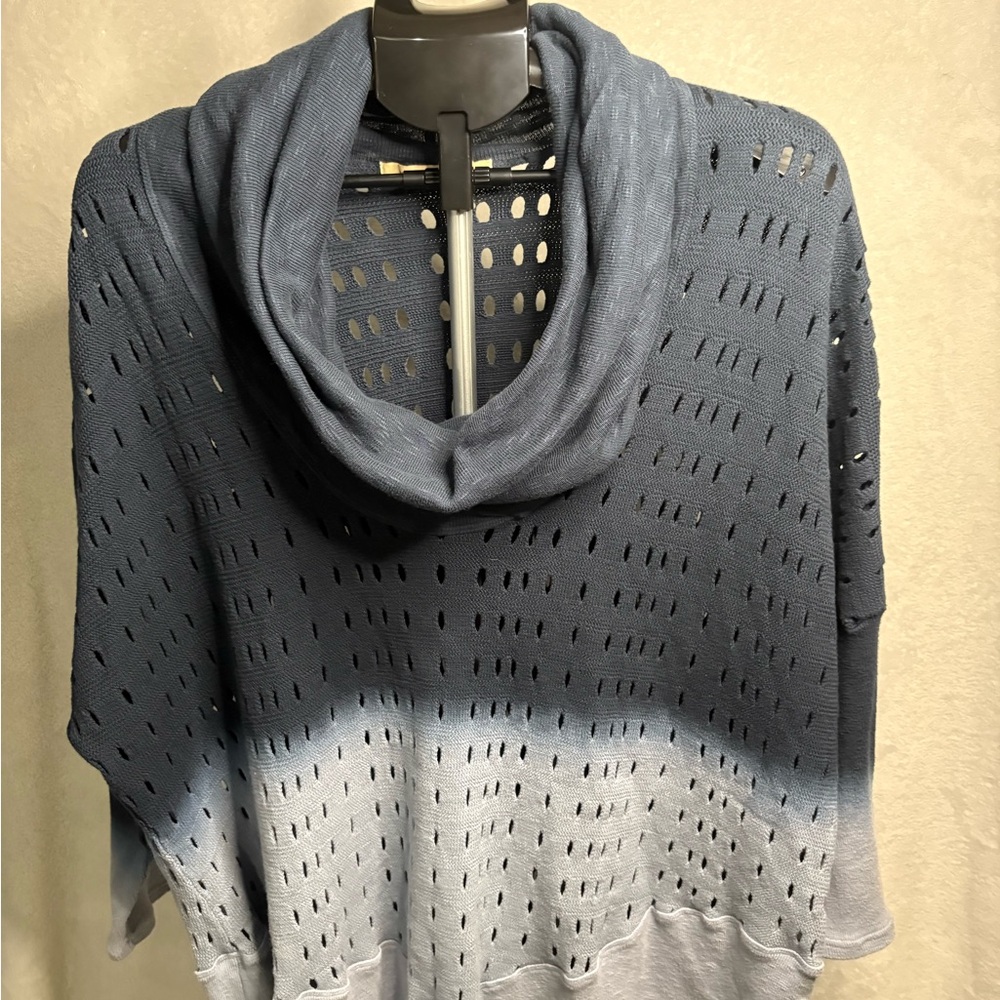 Elegant Gradient Cowl Neck Sweater